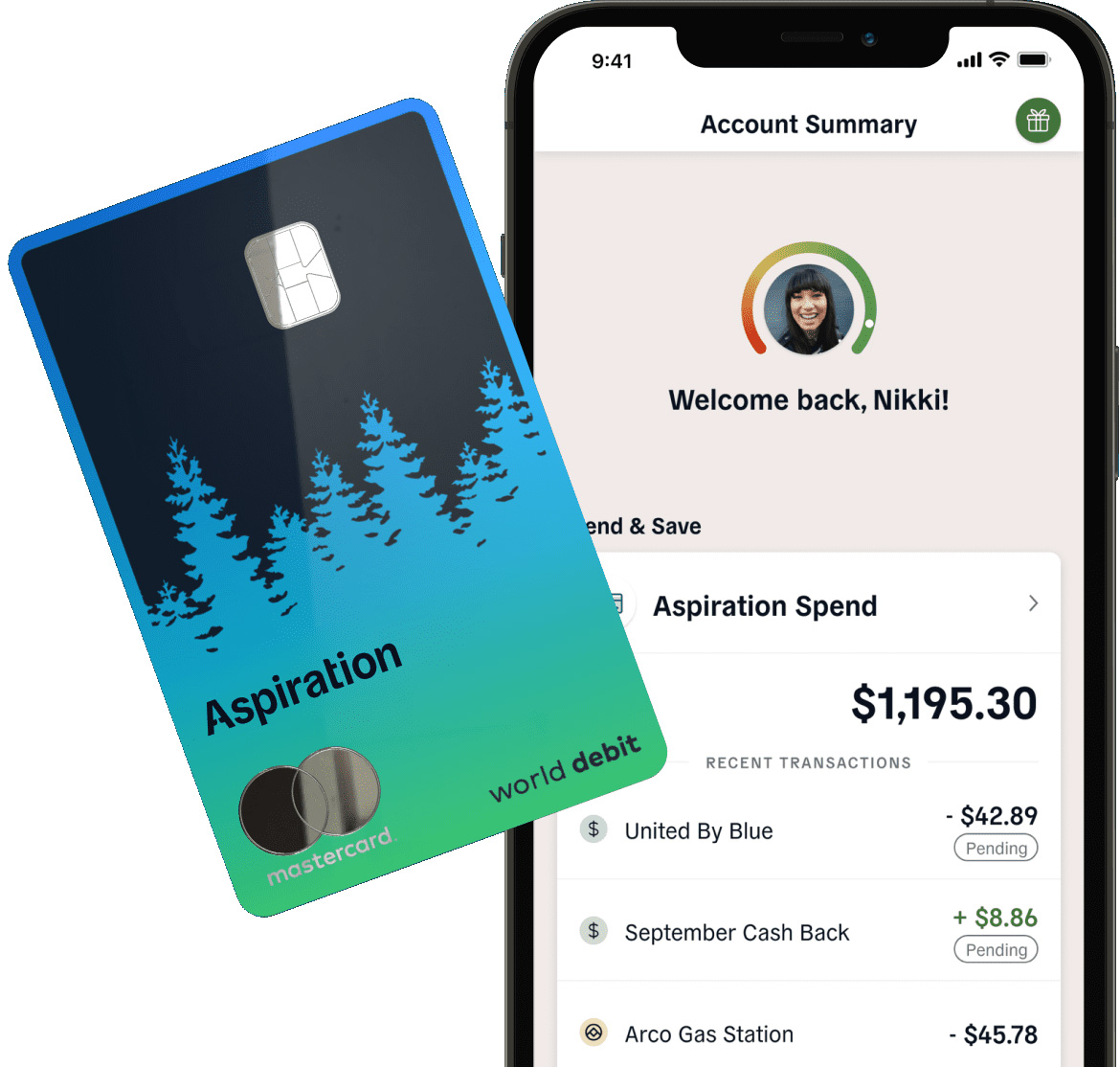 aspiration bank app and debit card